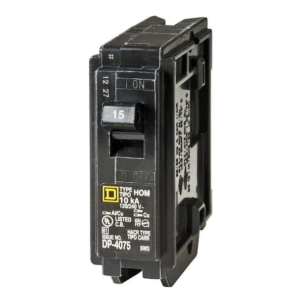 Homeline 15 Amp Single-Pole Circuit Breaker