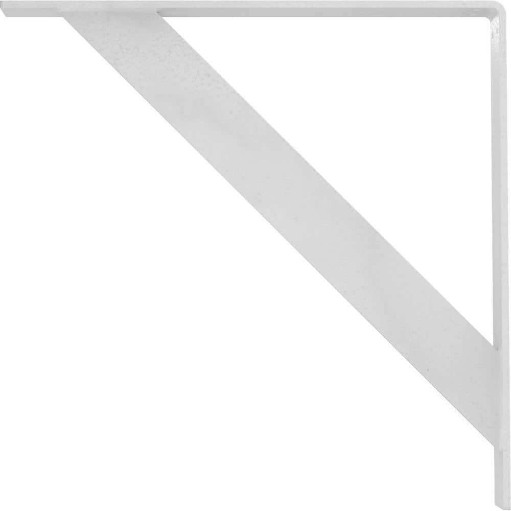 Hammered White Steel Bracket for Shelves and Countertops
