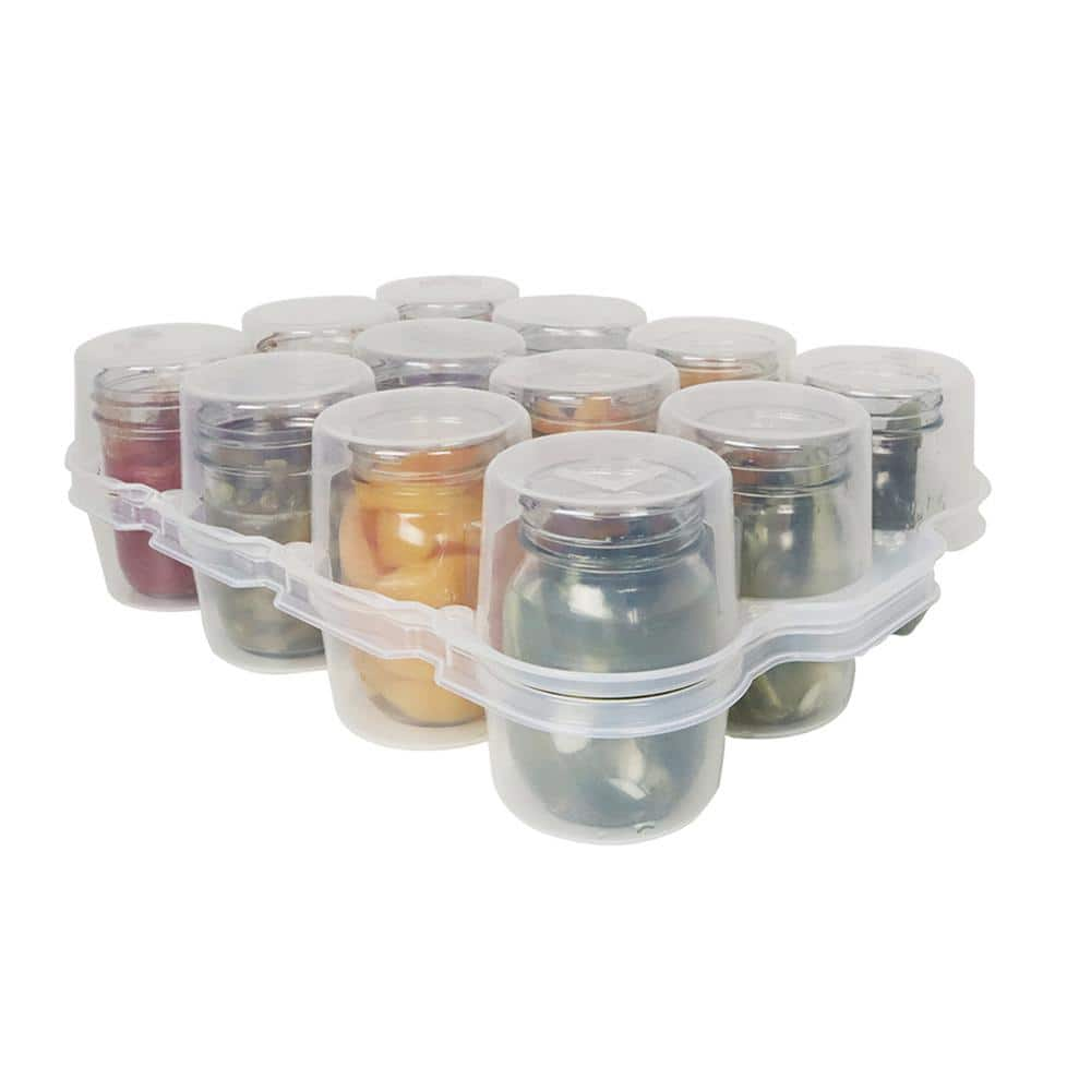 Euro Cuisine 8 Glass Jars with Lid for Euro Cuisine Yogurt Maker Model  YMX650 GY2640 - The Home Depot