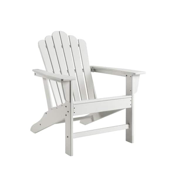 Kadehome Classic White Folding Outdoor Adirondack Chair (4-Pack)