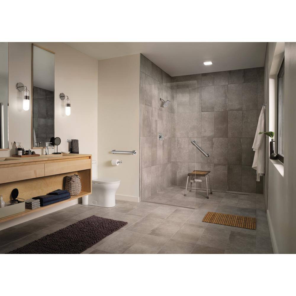 Moen Genta Chrome Square Wall Mounted Tub and Shower Faucet