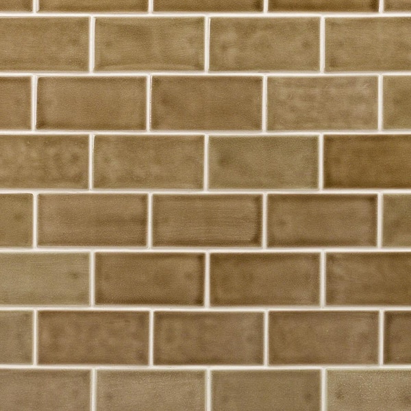 Ivy Hill Tile Delphi Subway Sea Wind 3 in. x 6 in. Polished Wall Ceramic Tile (4 Sq. Ft./Case)