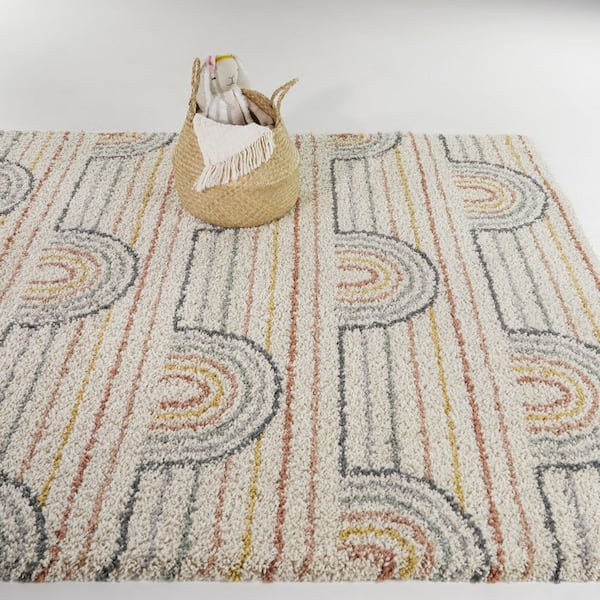 Hailey Cream 6 ft. 7 in. x 9 ft. Novelty Area Rug
