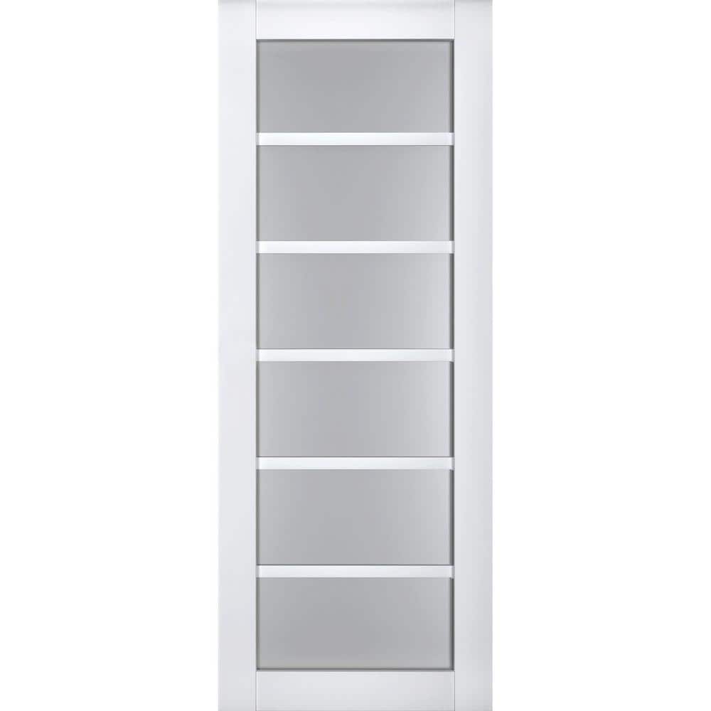 42 in. x 80 in. Solid Wood Frosted Glass White Interior Door Slab price history on PriceWatchPro