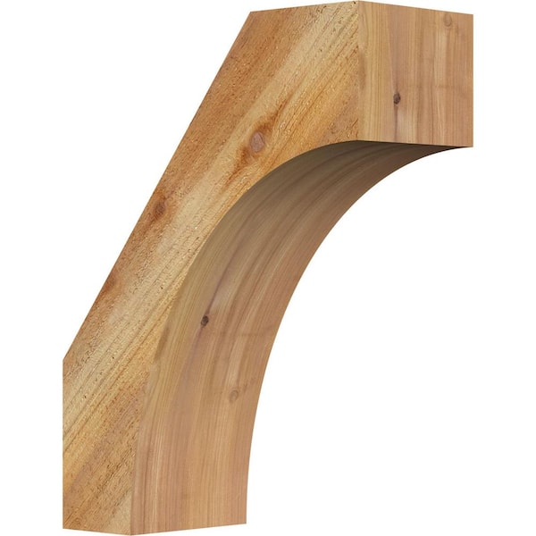 Ekena Millwork 6"W x 14"D x 18"H Westlake Rough Sawn Knee Brace, Western Red Cedar