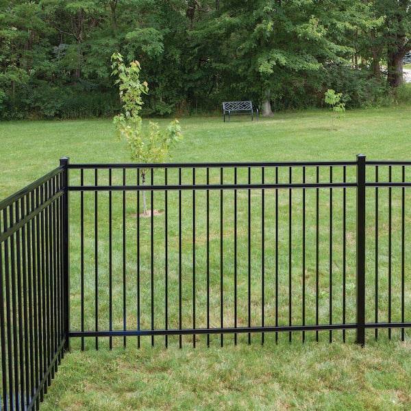 3-ft H x 2-in W Black Galvanized Steel Decorative Universal Fence Post