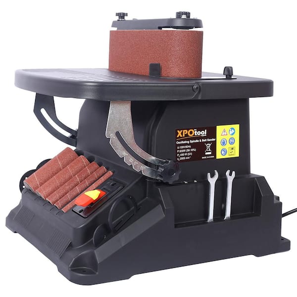 Vertical Oscillating Spindle Sander and Belt Sander, 2 in 1 Combination Woodworking Machine