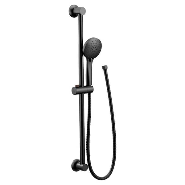MOEN 5-Spray 30 in. Eco-Performance Wall Bar with Handheld Shower in Matte Black