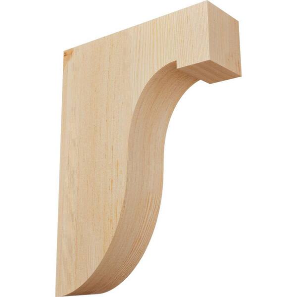 Ekena Millwork 3-1/2 in. x 12 in. x 16 in. Douglas Fir Del Monte Smooth Corbel