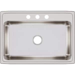 Lustertone 31in. Drop-in 1 Bowl 18 Gauge Lustrous Satin Stainless Steel Sink Only and No Accessories