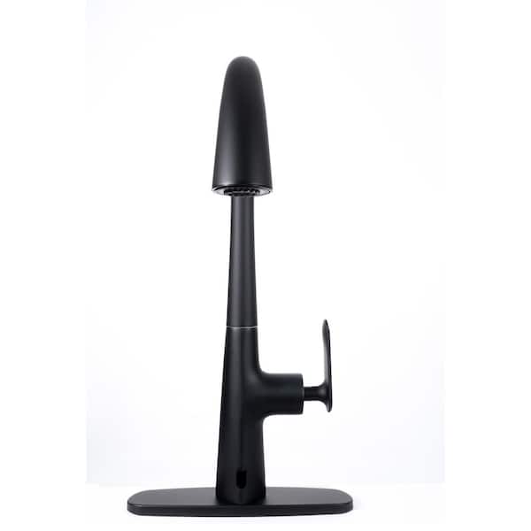 Staykiwi Single Handle Pull Down Sprayer Kitchen Faucet with Advanced Spray, Pull Out Spray Wand in Matte Black