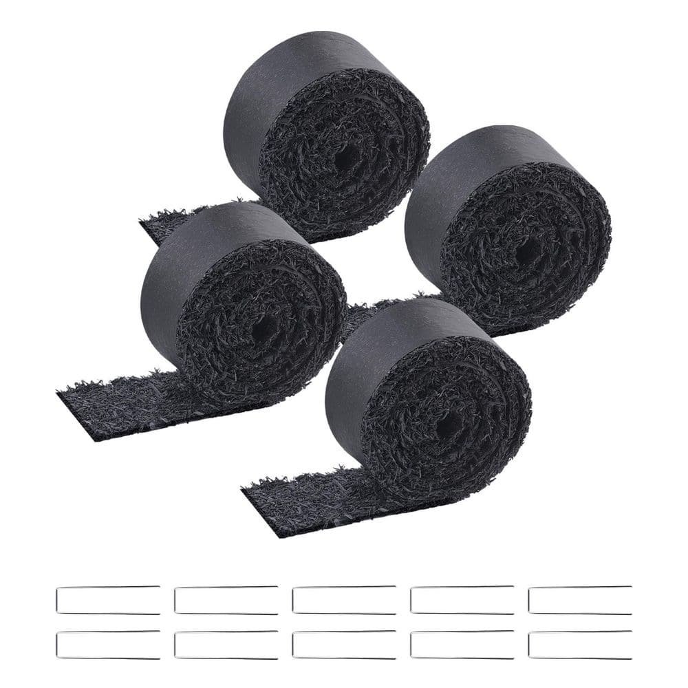 SVOPES Recycled Rubber Mulch for Landscaping-4 Rolls, 120 x 4.5 in ...