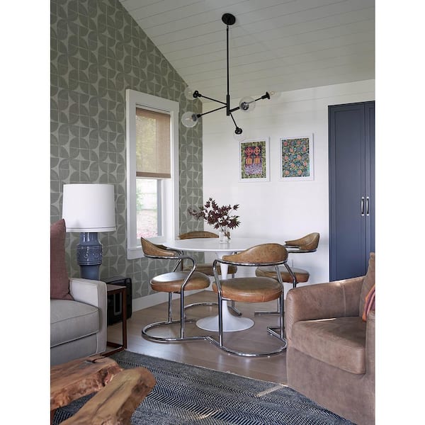 Baxter Sea Green Semicircle Mosaic Wallpaper