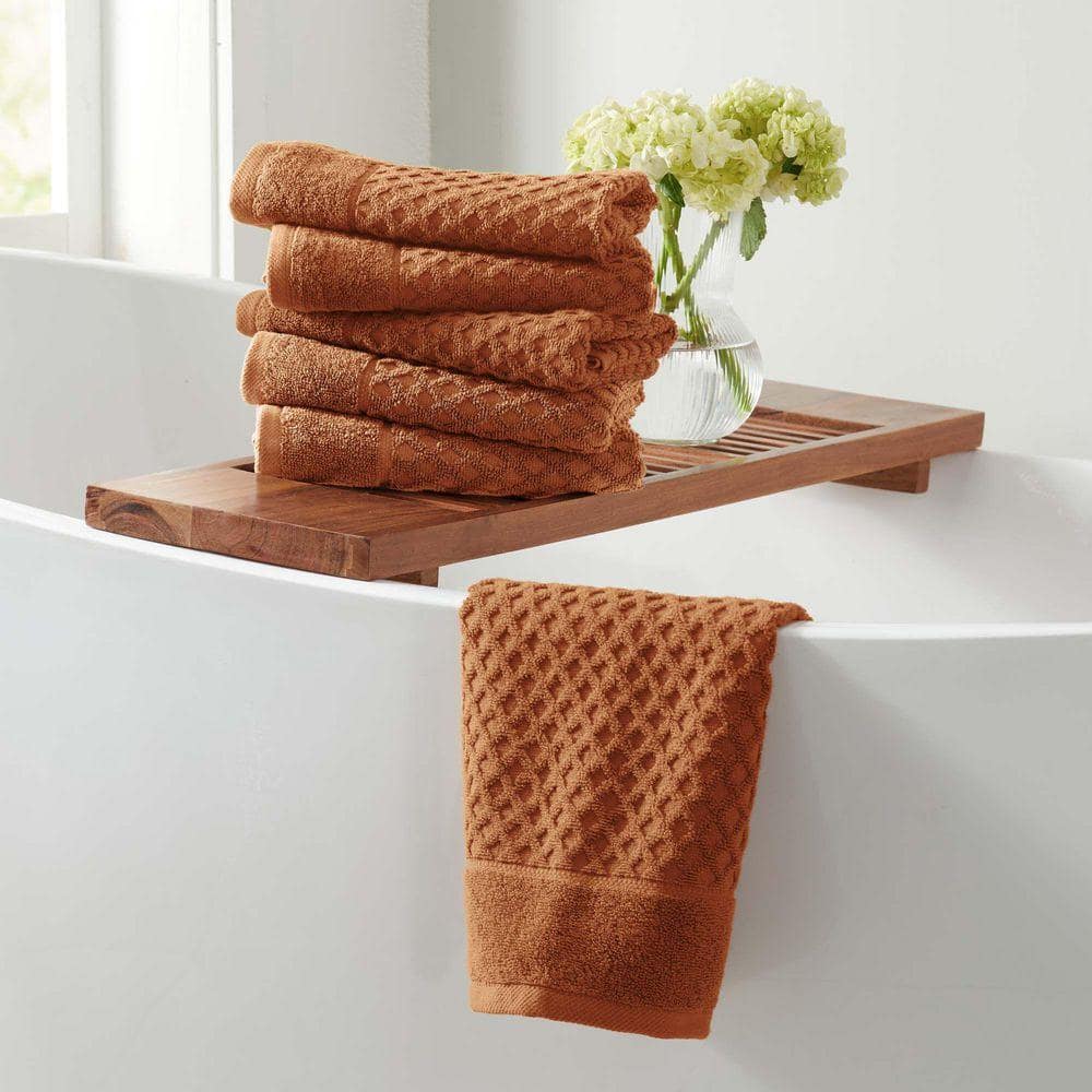 FRESHFOLDS Copper Ultra-Soft 100% Cotton Diamond Waffle 6-Pack
