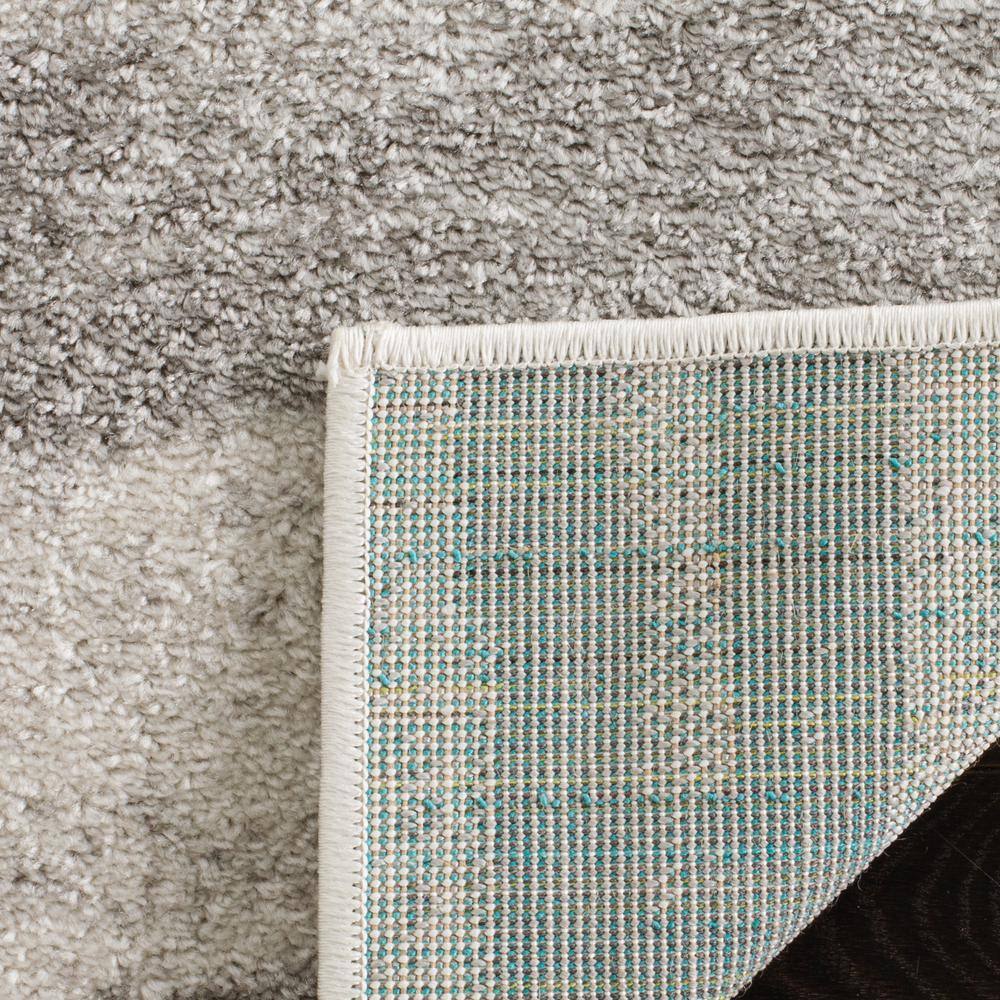 Reversible Cream/Grey Synthetic Square Rug 47" Easy Care