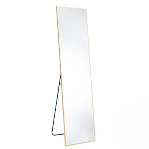 16 in. W x 59 in. H Rectangular Framed Tilt Wall Bathroom Vanity Mirror in Gold