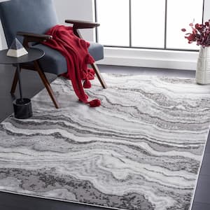 Craft Gray 5 ft. x 8 ft. Marbled Abstract Area Rug