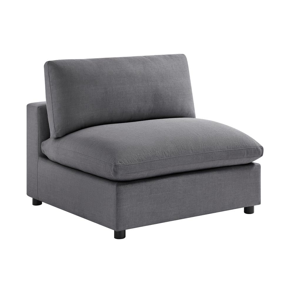 Casella Charcoal Polyester Fabric Slipper Chair