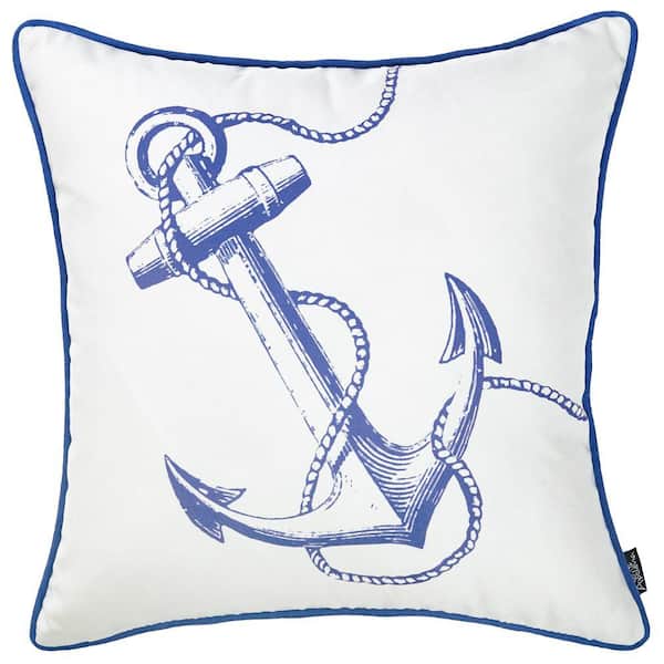 HomeRoots Josephine Multi-Color Beach and Nautical 18 in. x 18 in. Throw Pillow Cover
