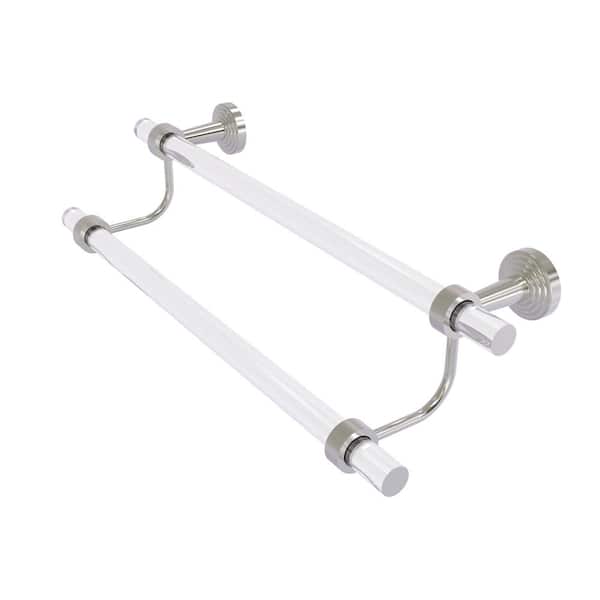 Allied Brass Pacific Beach Collection 36 in. Wall Mounted Double Towel Bar in Satin Nickel