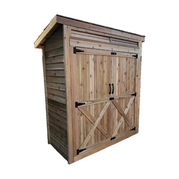 Cedarshed Baysde 6 ft. W x 3 ft. D Wood Shed with double door (18 sq. ft.)