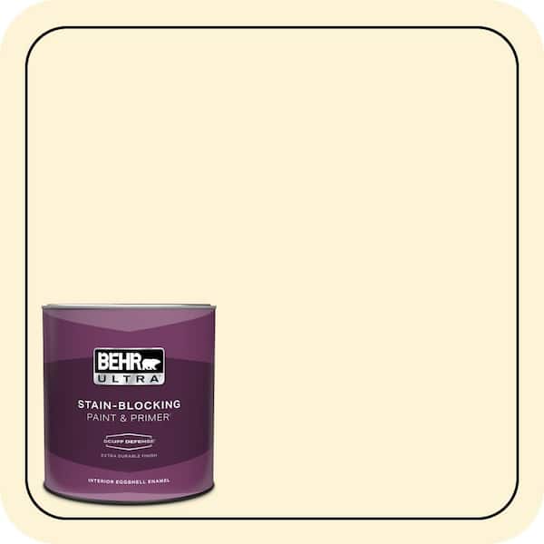 BEHR ULTRA 1 qt. #390C-1 Capri Cream Extra Durable Eggshell Enamel Interior Paint & Primer