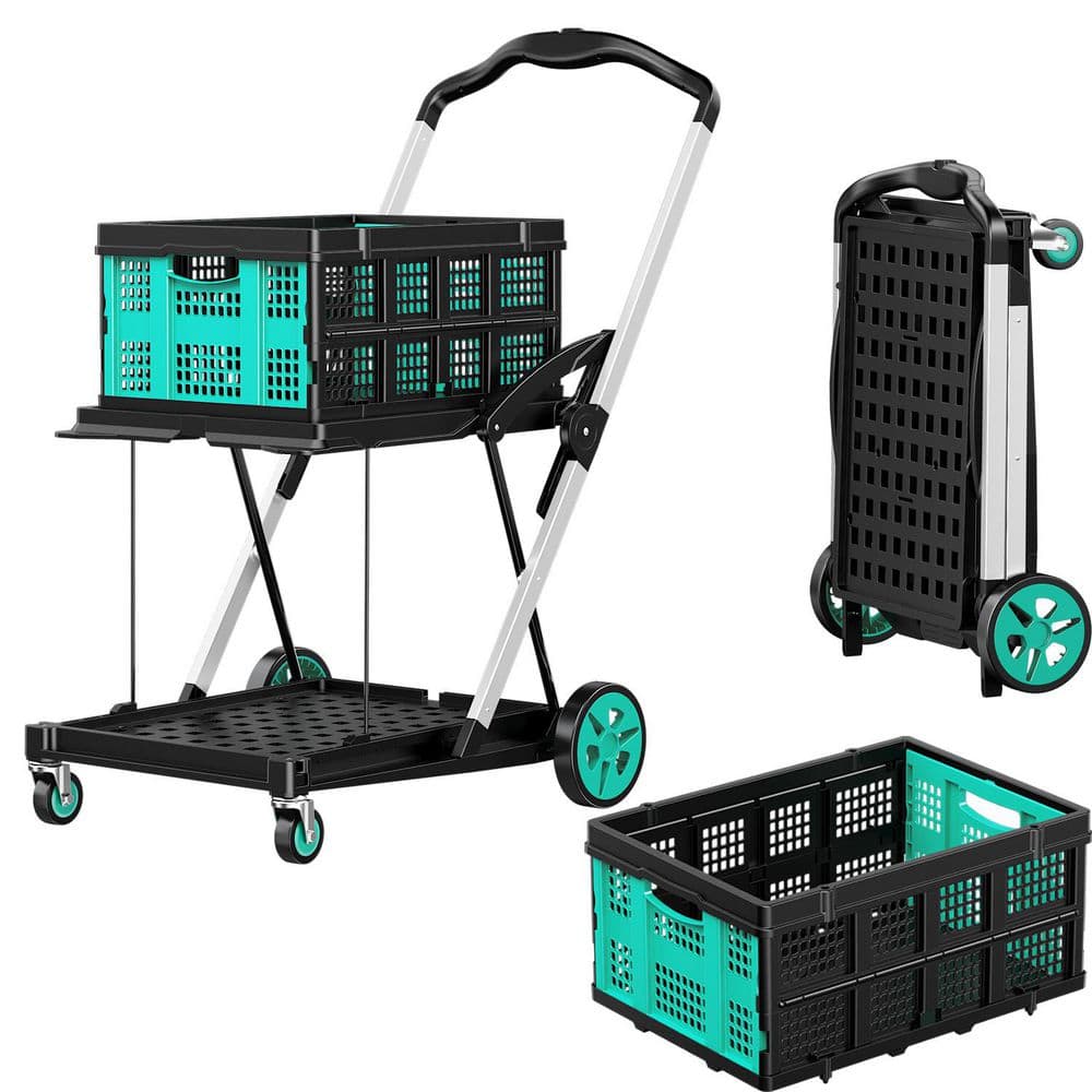 Tool cart 29.9 in. 200 lbs Multi Functional Collapsible Carts with 2 Storage Crates, Blue price history on PriceWatchPro