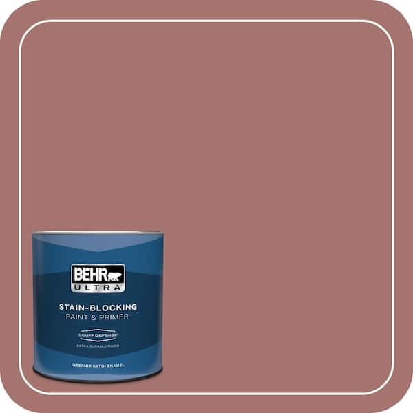 BEHR ULTRA 1 qt. #MQ1-17 Autumn Russet Extra Durable Satin Enamel Interior Paint & Primer