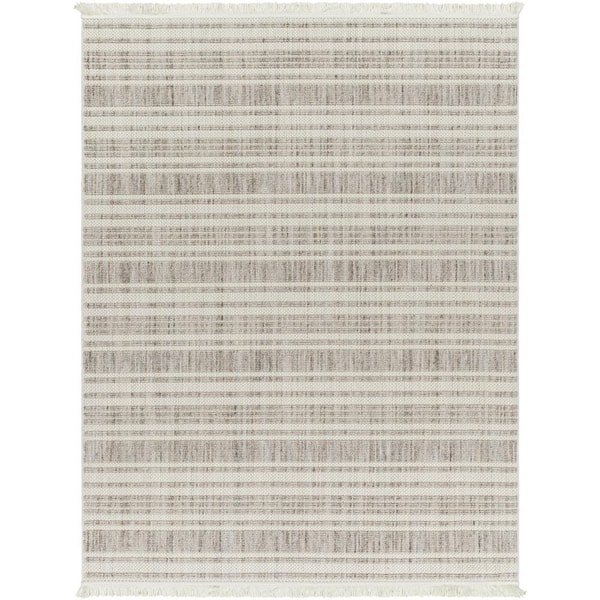 New Delhi Gray Global 9 ft. x 12 ft. Indoor Area Rug