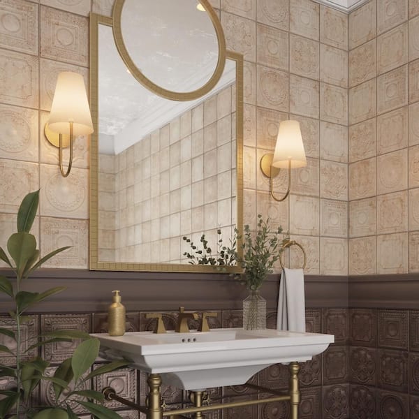 Ritz Ossidato Cream 8 in. x 8 in. Ceramic Wall Tile (10.76 sq. ft./Case)