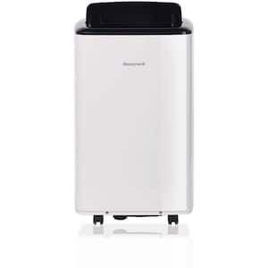 10,000 BTU Portable Air Conditioner with Dehumidifier in Black and White