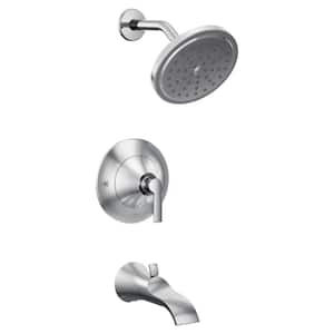 Doux Posi-Temp 1-Handle Tub and Shower Faucet Trim Kit in Chrome Valve Not Included