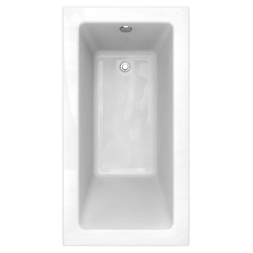 Studio 60 in. x 32 in. Zero Edge Profile Soaking Bathtub with Reversible Dr