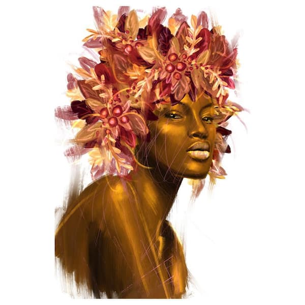 Beauty from within Flowerhead by Unknown 1 Piece Unframed Canvas Drawing Print 16 in. x 20 in.