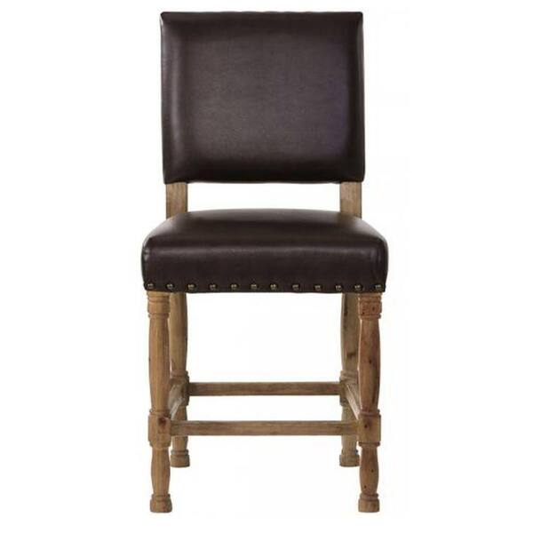Unbranded Cane Brown Bonded Leather Counter Stool