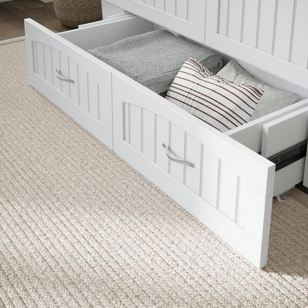 Nantucket Queen Murphy Bed Chest with Storage Drawer