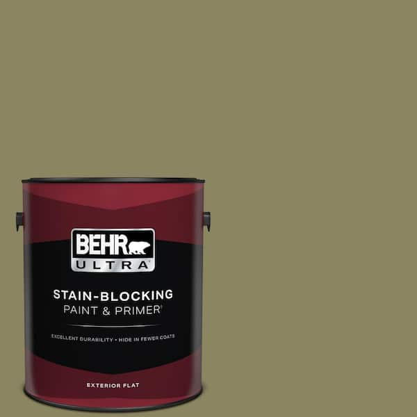 BEHR ULTRA 1 gal. #S350-5 Green Scene Flat Exterior Paint & Primer