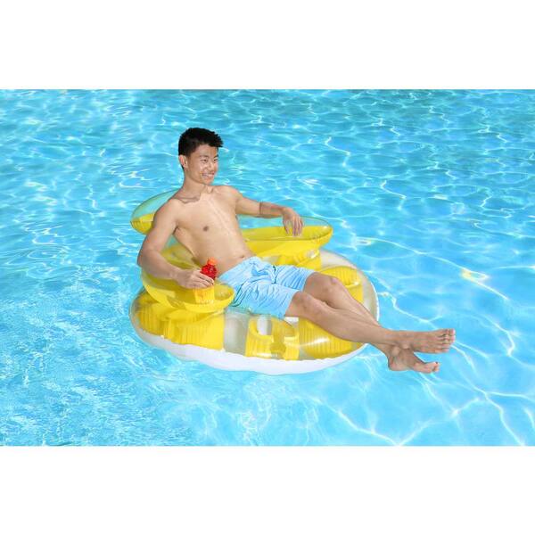 Yellow Water Pop Circular Swimming Pool Float