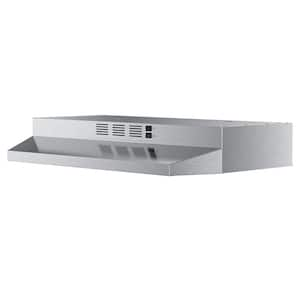 30 in. 300 CFM Convertible Under Cabinet Range Hood in Stainless Steel with LED Light, Mesh Filter and 2-Way Venting