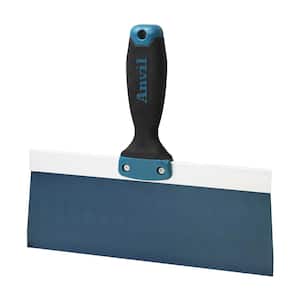 10 in. Blue Steel Taping Knife with Soft Grip Handle