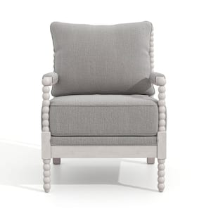 Yankton Antique White and Gray Accent Chair