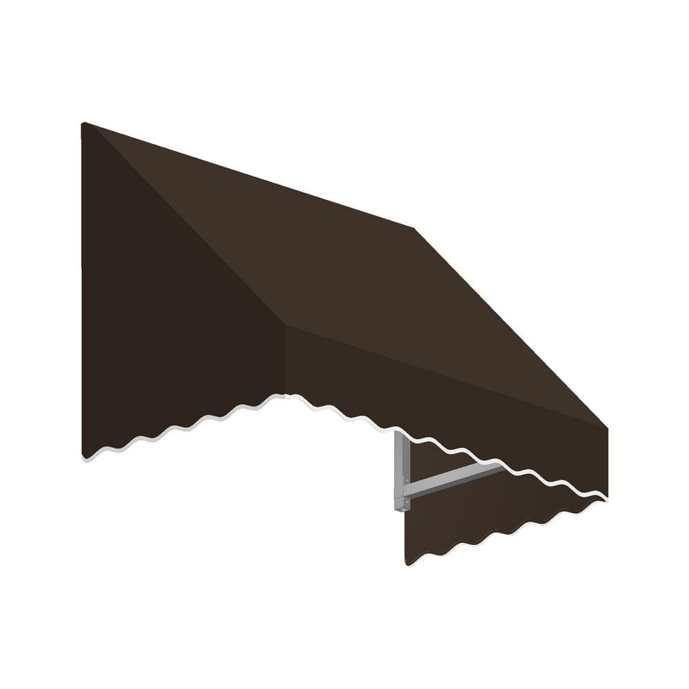 5.38 ft. San Francisco Fixed Awning 64.5 in. W x 18 in. H x 36 in. D Acrylic Fabric in Brown price history on PriceWatchPro