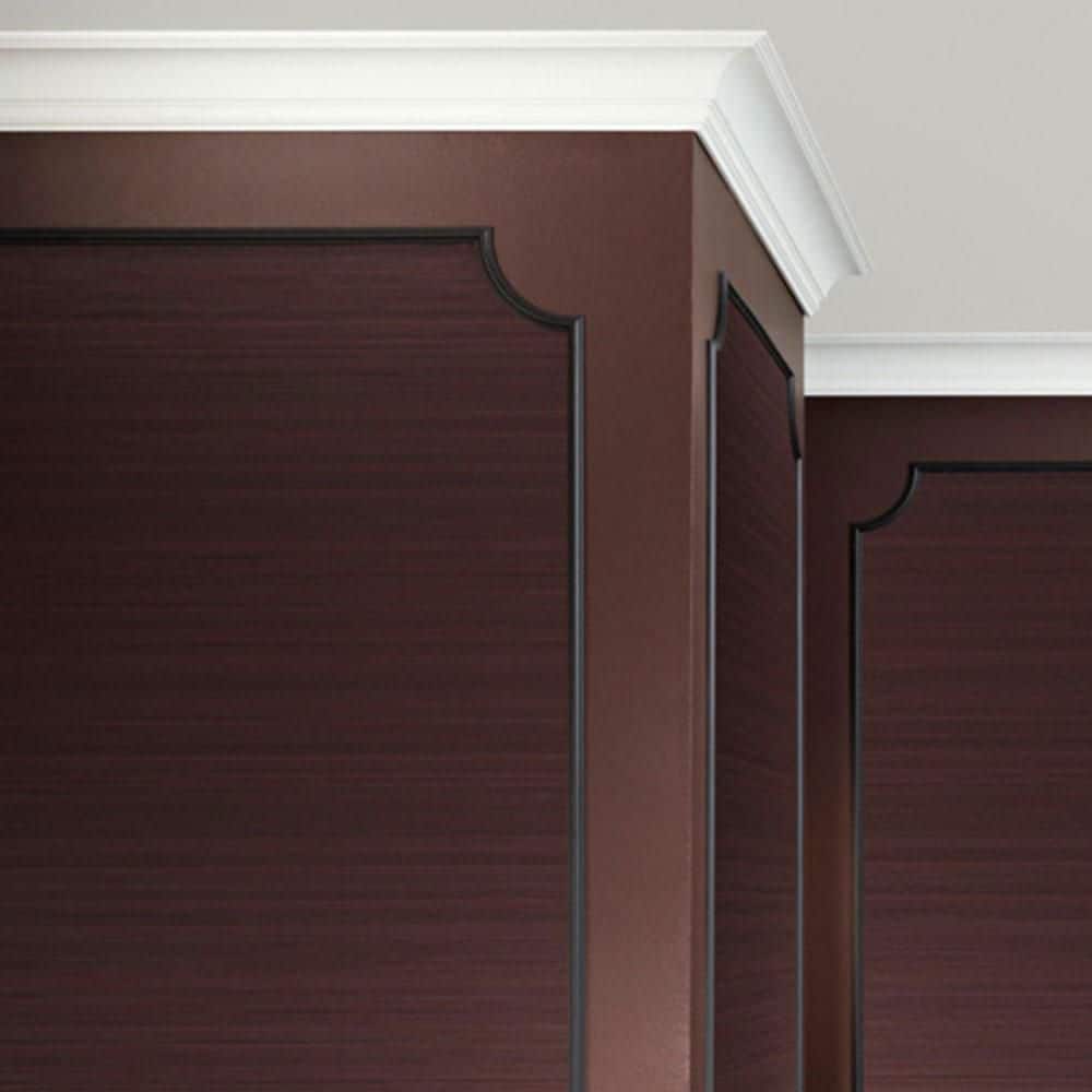Primed White Polystyrene Crown Moulding Set of 2