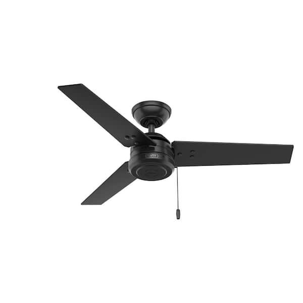 Cassius 44 in. Indoor/Outdoor Matte Black Ceiling Fan For Patios or Bedrooms