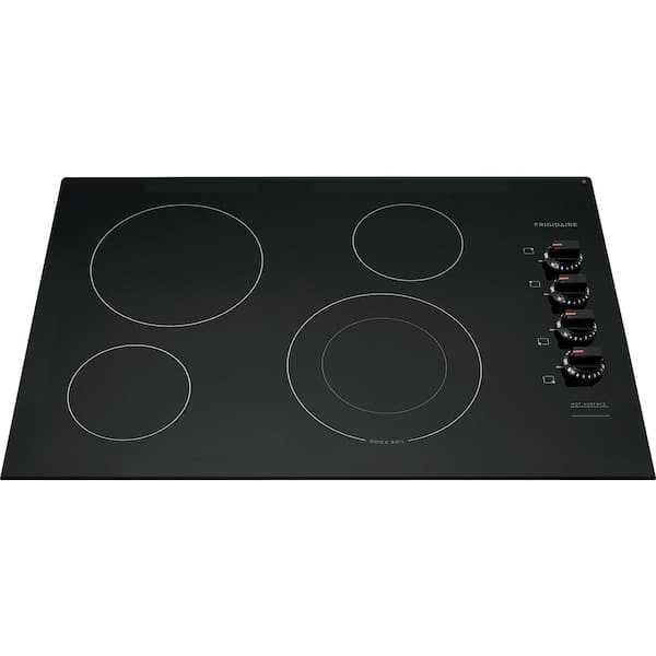 30 in. Electric Cooktop in Black with 4 Burner Elements, including Quick Boil Burner & Ceramic Glass Surface