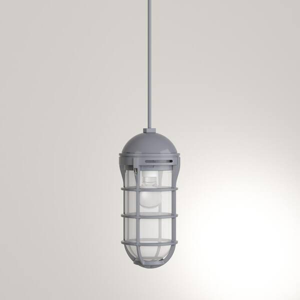 Lithonia Lighting - 1-Light Gloss with Gray Utility Vapor Tight Pendant