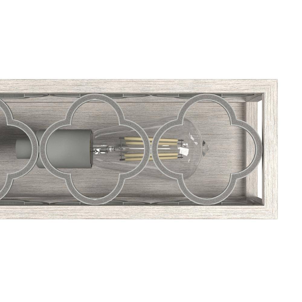 Gablecrest Quatrefoil 21" Dimmable Outdoor Wall Sconce in Distressed White