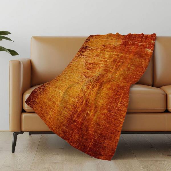 Premium Machine Washable ASB554 Paprika 50 in. x 70 in. Sherpa Throw Blanket