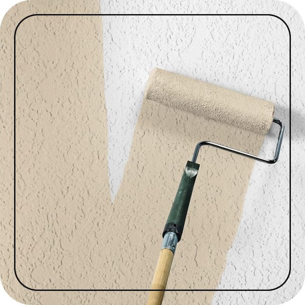 5 gal. #BXC-50 Stucco White Satin Interior/Exterior Masonry, Stucco and Brick Paint