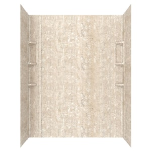 Ovation 32 in. x 60 in. x 72 in. 5-Piece Glue-Up Alcove Shower Wall Set in Sand Travertine
